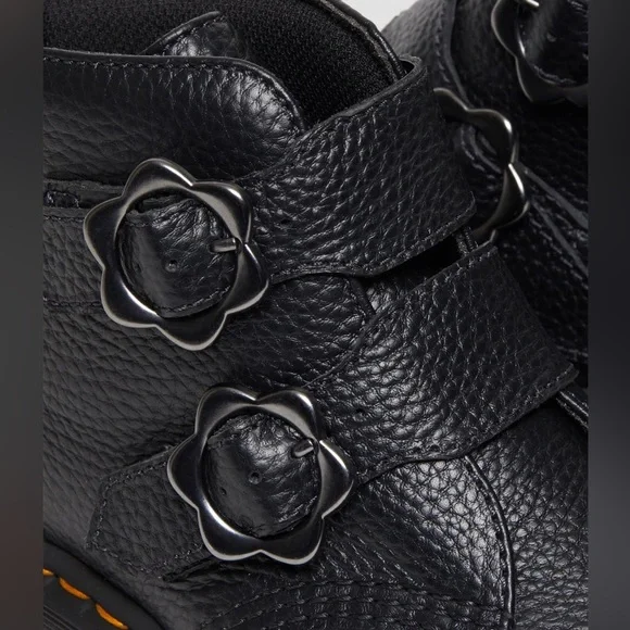 Dr. Martens Devon Flower Buckle Platform Boots – Black | Size 10 grunge goth - Picture 3 of 12
